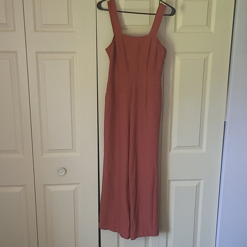 Forever 21 square neck wide leg jumpsuit S